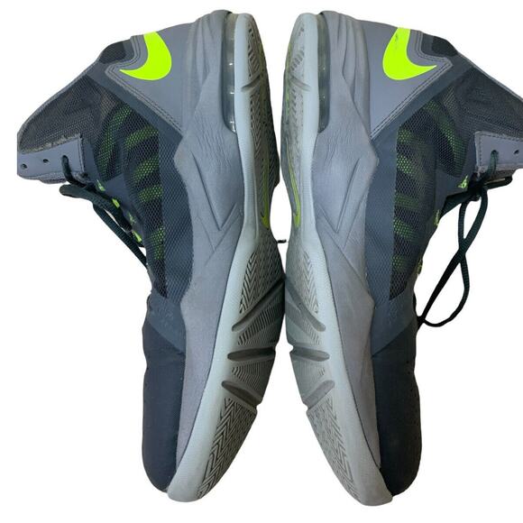 Nike Stutter Men's Step Style 2 AIRMAX High Top Sneakers Shoes 10.5 Gray Yellow - Picture 2 of 12